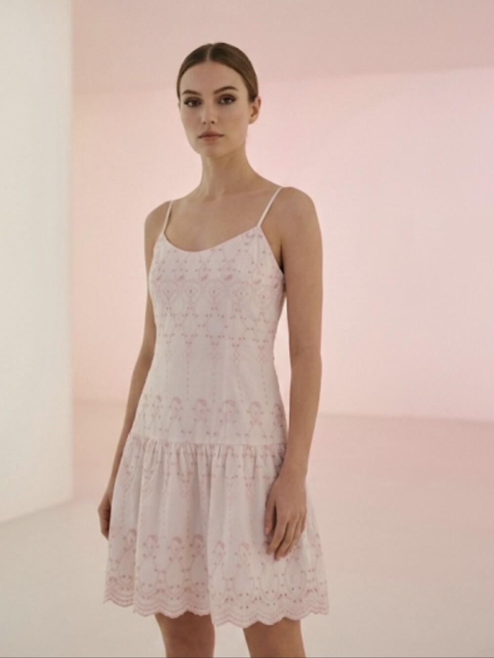 Roller Rabbit Pink Eyelet Mini Dress